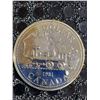 Image 1 : 1981 Canada $1 Train Dollar Coin, 23g, 500 Silver, Elizabeth II