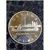 Image 1 : 1984 Canada Toronto Dollar Coin, 500 Silver, 23g, Canoe Skyline, Elizabeth II