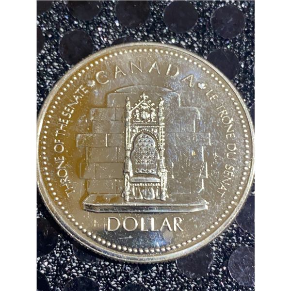Canada Silver Jubilee Dollar 1952-1977, 23g, 500 Silver, Queen Elizabeth II, Throne Design