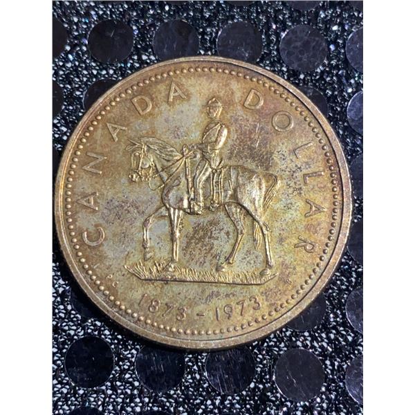 Canada Dollar 1873-1973 Royal Mounted Police Centennial 23g 500 Silver Coin