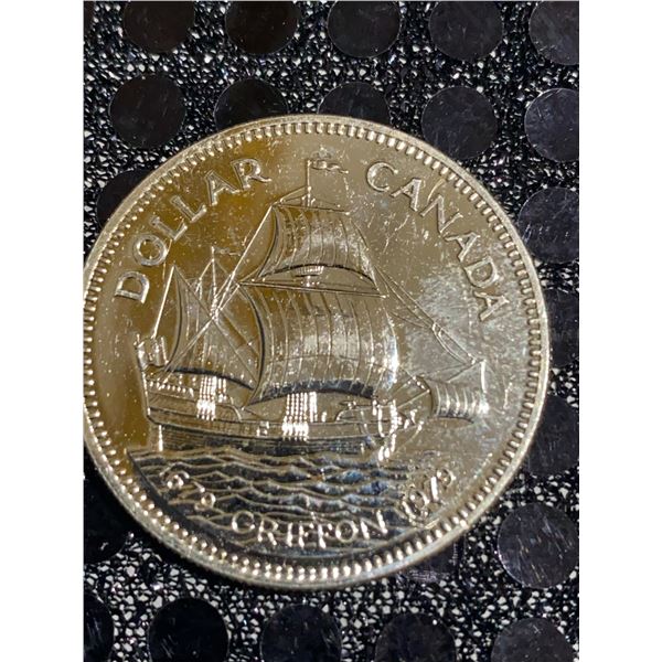1979 Canada Dollar 500 Silver Coin 1679 Griffon Ship, Queen Elizabeth II, 23g