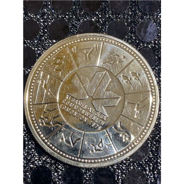 1978 Canada Commonwealth Games Commemorative Dollar, 500 Silver, 23g, Elizabeth II