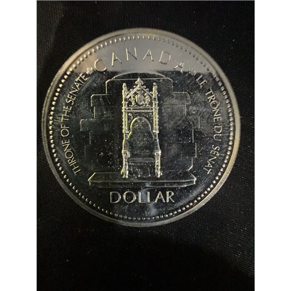 Canada Silver Jubilee 1952-1977 Senate Throne Dollar, .500 Silver, 23g, Queen Elizabeth II
