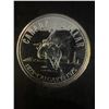 Image 1 : 1975 Calgary Centennial Canada Dollar Coin .500 Silver 23g Queen Elizabeth II Rodeo Design