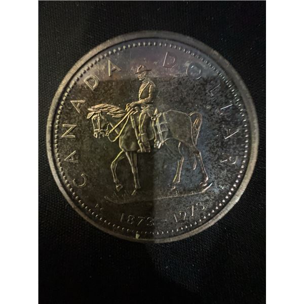 1973 Canada RCMP Commemorative Dollar Coin, 23g, .500 Silver, Queen Elizabeth II