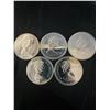 Image 4 : 1971 British Columbia Centennial (5) 115g total .500 Silver Canada Dollar Coins, Queen Elizabeth II