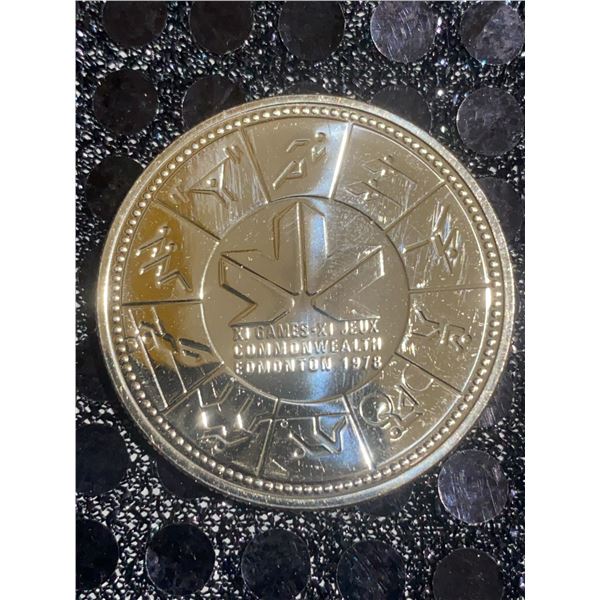 1978 Canada Commonwealth Games 500 Silver Dollar, 23g, Queen Elizabeth II, Edmonton