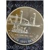 Image 1 : Canada 1991 Frontenac Silver Dollar, 23g, 500 Silver, Queen Elizabeth II Obverse