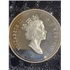 Image 2 : Canada 1991 Frontenac Silver Dollar, 23g, 500 Silver, Queen Elizabeth II Obverse