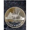 Image 1 : 1987 Canada Davis Strait 400th Anniversary Silver Dollar, 23g, .500 Silver Proof Coin