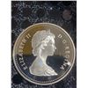 Image 2 : 1981 Canada Dollar Coin 500 Silver 23g Elizabeth II With Locomotive and Map Reverse