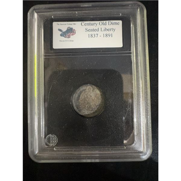 Seated Liberty Dime 1883, Certified Packaging, The American Heritage Mint