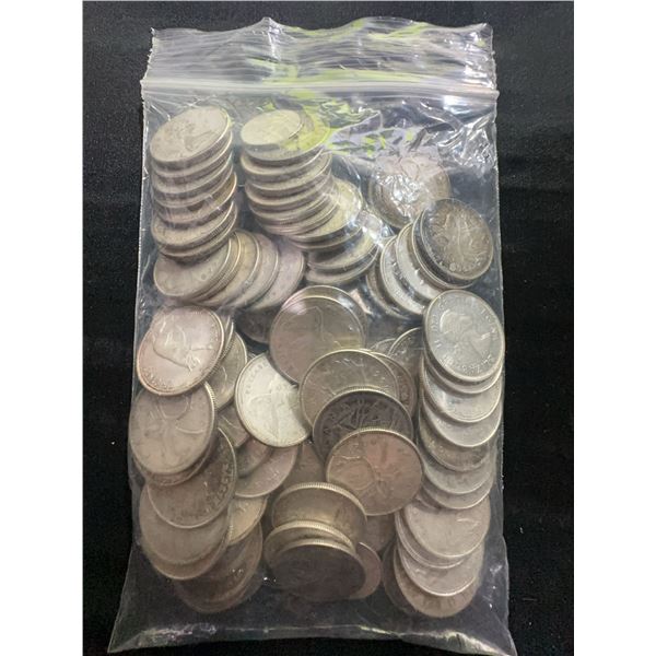 527g .800 Silver Canadian Quarters Assorted Dates Including Centennial and King George VI