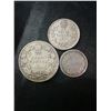 Image 3 : Canadian .925 Silver 5, 10, 25 Cent Coins, 49g Total, Edward VII & George V Monarchs