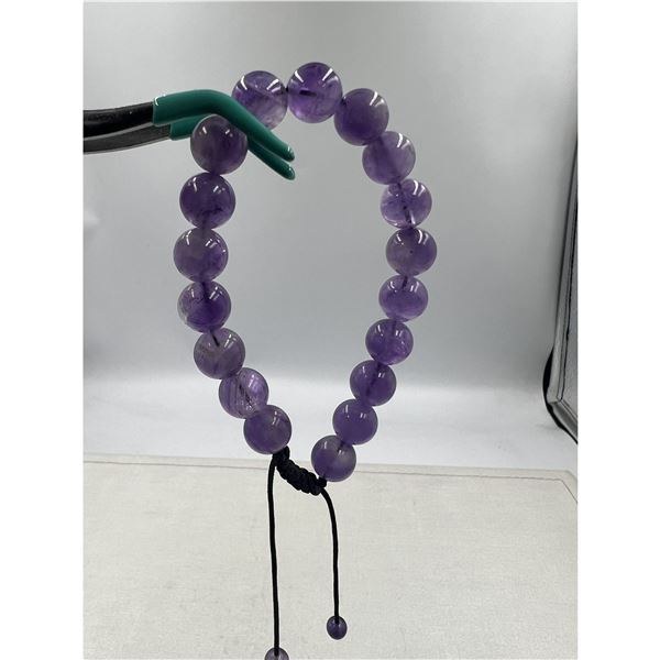 BRAND NEW 10MM AMETHYST BRACELET IN STRING — image 19