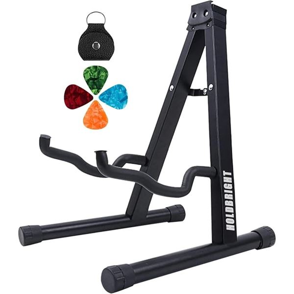 Universal Guitar Stand with 4 Guitar Picks - Foldable Design/Easy to Setup - Brand New!