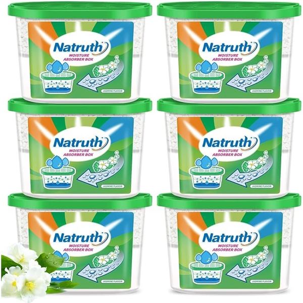 6-Pack of Natruth Moisture Absorber Boxes (Jasmine) Humidity/Moisture/Odor Absorbers for Home - NEW