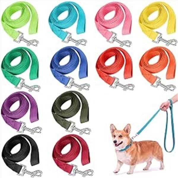 12-Pack Colorful 5FT Dog Leashes/Pet Leashes for Small-Medium Dogs, Play, Backyard, etc. New!