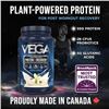 Image 9 : VEGA Sport Performance Protein + Recovery Plant-Based Protein Powder (Creamy Vanilla) 828g - NEW