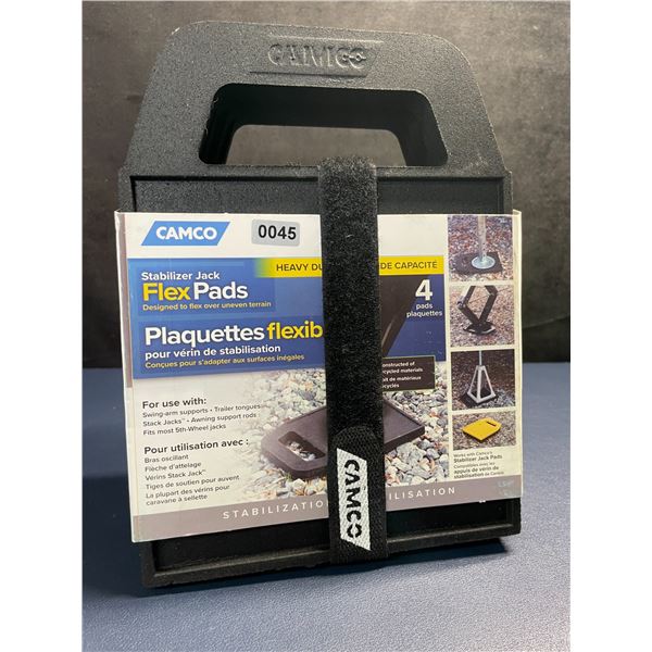 CAMCO Heavy-Duty Stabilizer Jack FlexPads (4 Pads) Designed to Flex Over Uneven Terrain - New!