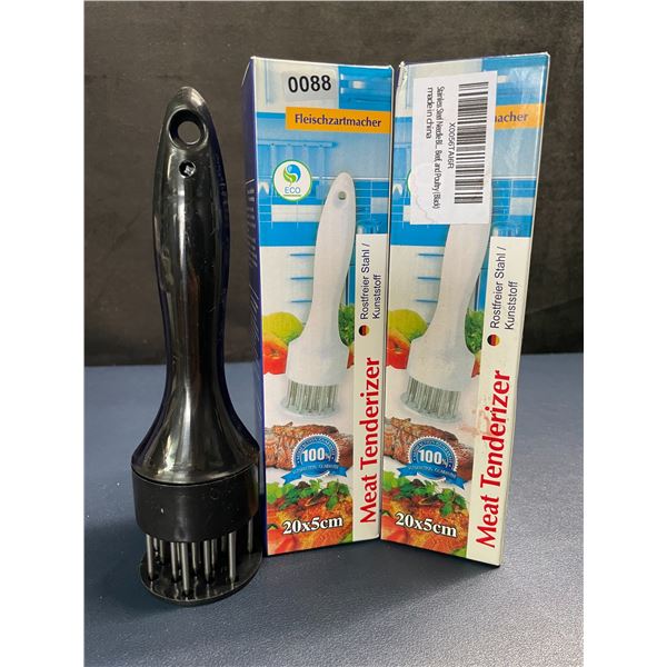 Lot of 2 Meat Tenderizers; Stainless Steel Design; For Beef & Poultry - New