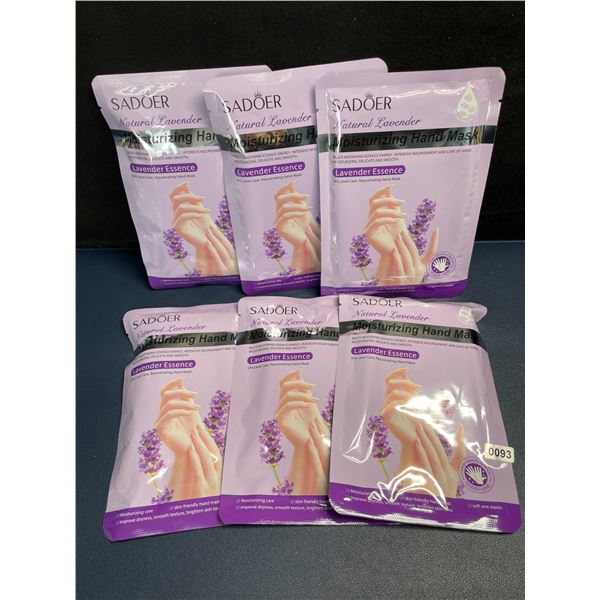 6-Pack Sadoer Natural Lavender Essence Moisturizing Hand Masks - For Delicate/Smooth Skin - New