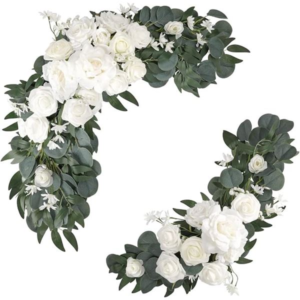 2-Pack Artificial Floral/Rose Greenery Decor Pieces; Great for Weddings, Backdrops, Home Decor, etc.