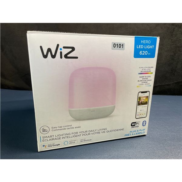 WiZ Hero Smart LED Light; 620lm RGBW Smart Table Lamp w/ Bluetooth/WiFi; Plug & Play - New Sealed!
