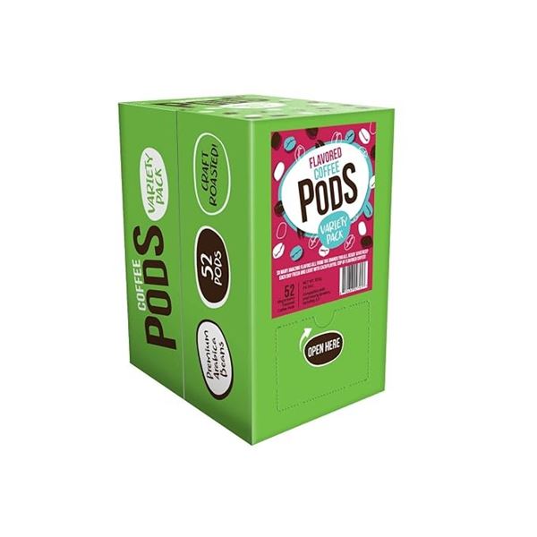 52 Coffee Pods Variety Pack - Flavoured Coffee Pods (52 Single Serve Keurig K-Cups) - New