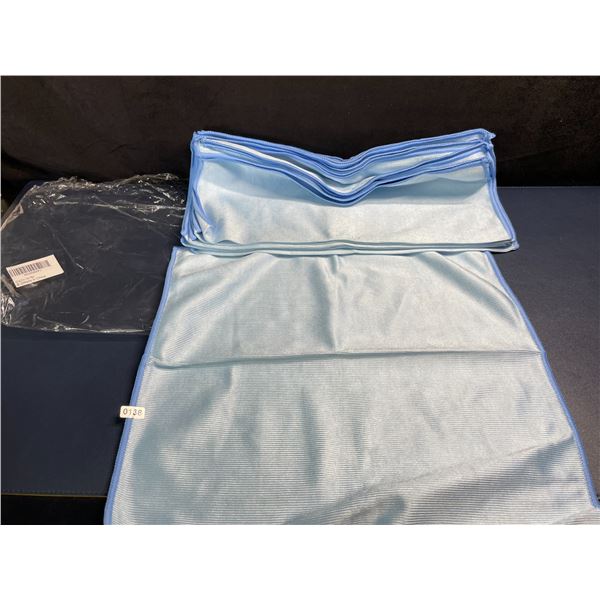 8-Pack Glass Microfiber Cleaning Cloths (Blue) Lint-Free/Streak-Free Detailing Cloths - New