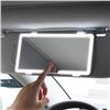 Image 1 : LED Light-Up Rechargeable Mirror for Car Visors - 3 Light Modes, 80 LED's, Dimmable/Touch Control