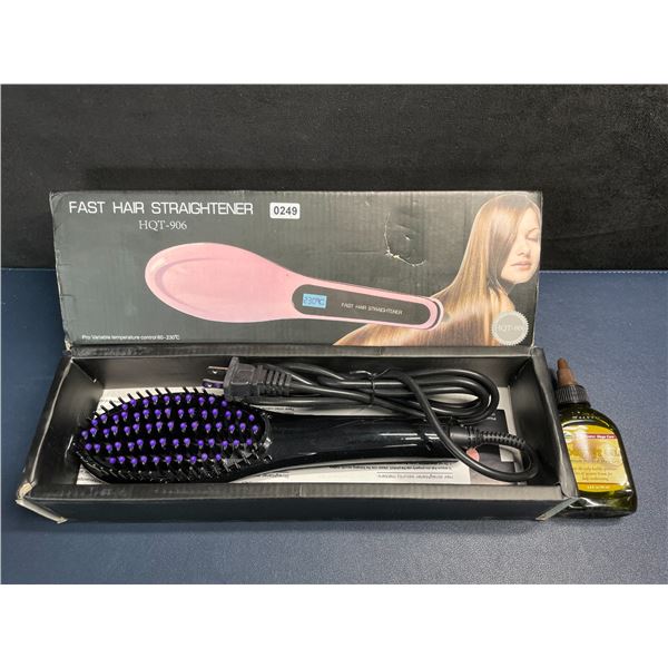Electric Hair Straightener Brush/Fast Hair Straightener (Model: HQT-906) Brand New!