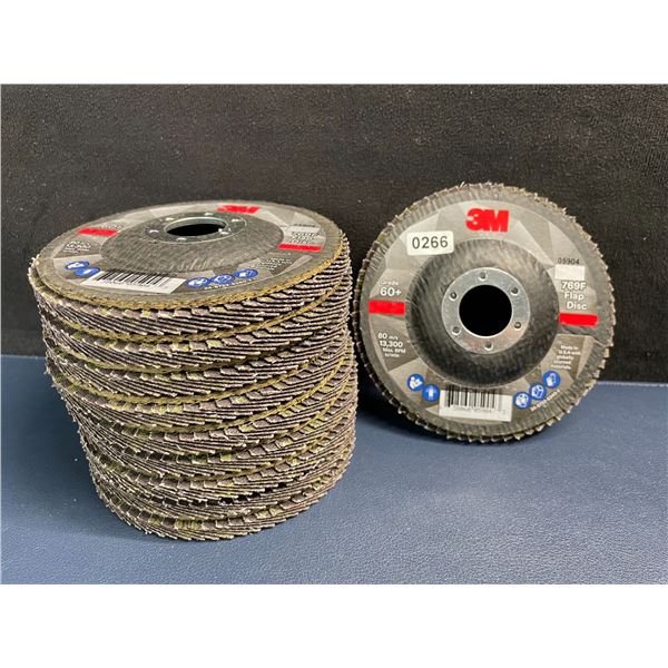 Lot of 10pcs 3M 769F Flap Discs/High-Performance Ceramic Abrasive Discs; 60+ Grit - New