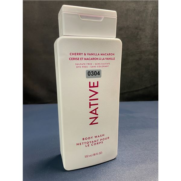 NATIVE Cherry & Vanilla Macaron Body Wash (532ml) Brand New