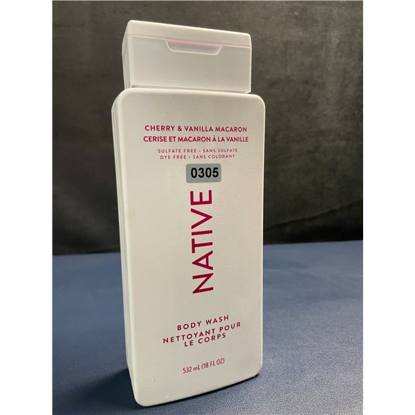 NATIVE Cherry & Vanilla Macaron Body Wash (532ml) Brand New