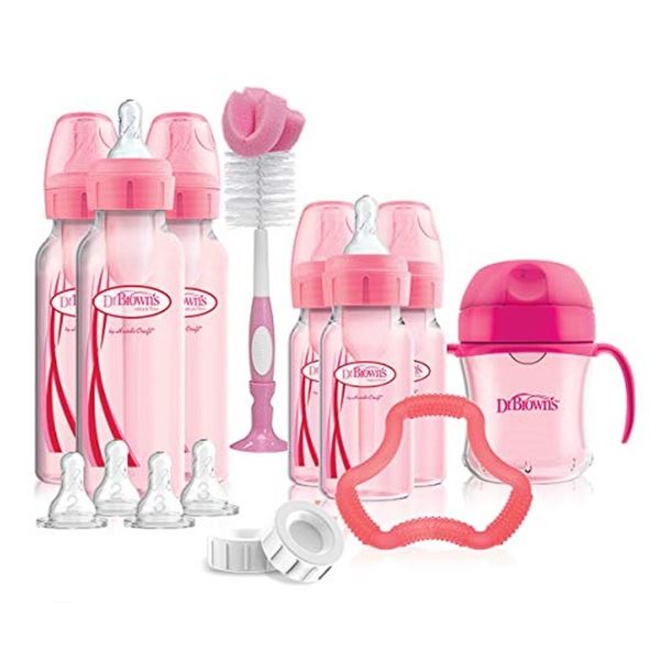 Dr.Browns Natural Flow Options+ Anti-Colic Bottle Gift Set (Pink) New Sealed! ($60 Value!)