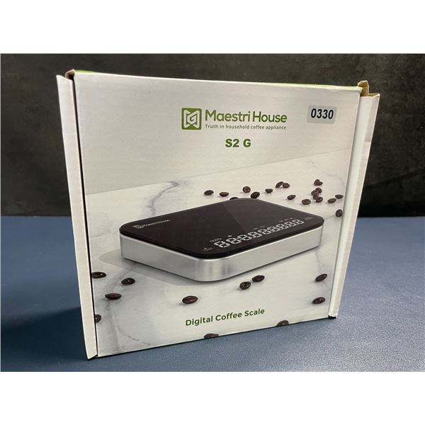 Maestri House S2 Digital Coffee Scale with Timer; Barista Coffee Scale Kit w/ Carrying Case - NEW