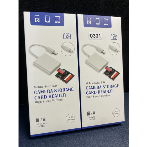 Lot of 2 Highspeed USB-C SD and Micro SD Card Readers; Perfect for Data Reading and Transfer! New