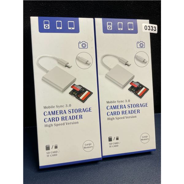 Lot of 2 Highspeed USB-C SD and Micro SD Card Readers; Perfect for Data Reading and Transfer! New