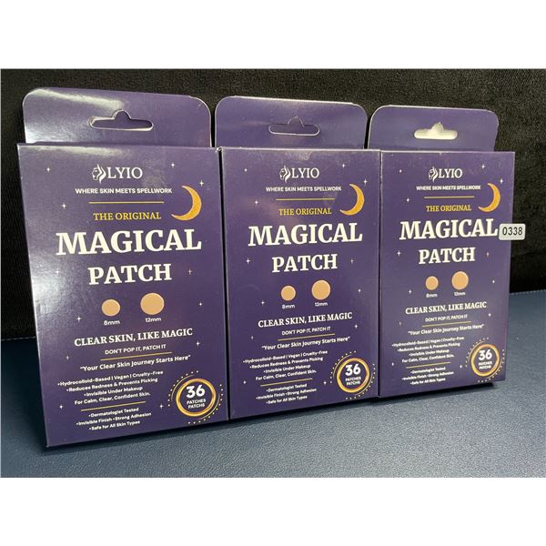 3 Boxes of Lyio The Original Magic Patch Pimple Patches/Acne Patches (36pcs Per Pack) New