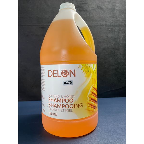 1-Gallon Jug of DELON Almond & Honey Shampoo (3.78L) Moisturizing/Deeply Hydrates Hair - New
