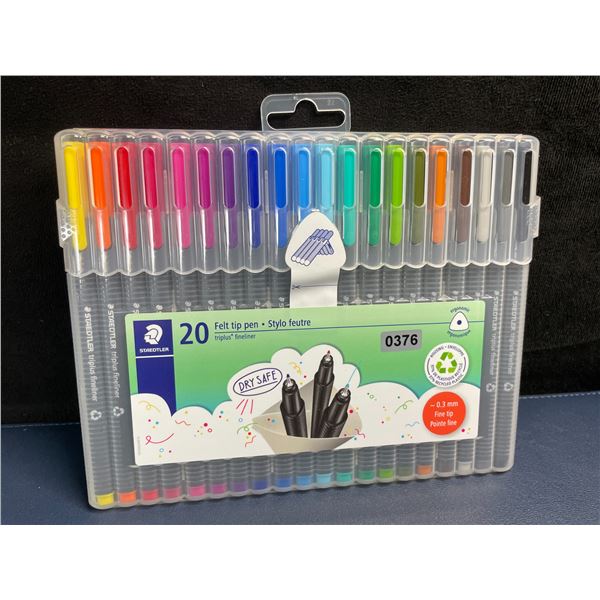 STAEDTLER 20-Pack Triplus Fineliners/Felt Tip Pens (0.3mm Fine Tip) Brand New!