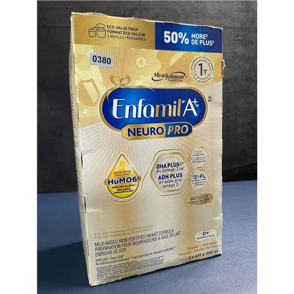Box of Enfamil A+ Neuro Pro Infant Formula Powder - Add Water (2 x 445g) For 0+m - New Sealed!