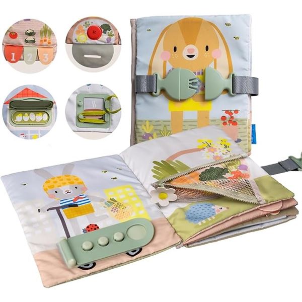 Taf Toys "My 1st Busy Book": 12-Acitvities Book for Toddlers; Builds Motor Skills/Problem-Solving