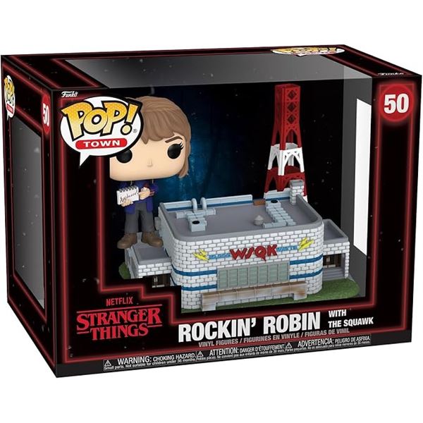 Funko POP! Town Netflix Stranger Things Rockin' Robin With The Squawk (#50) Collectible (Dmg Box)