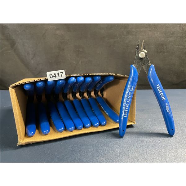 10-Pack of Flush Wire Cutters/Side Cutter Nippers (5" Size) Suitable for Wire, DIY, Electronics; New
