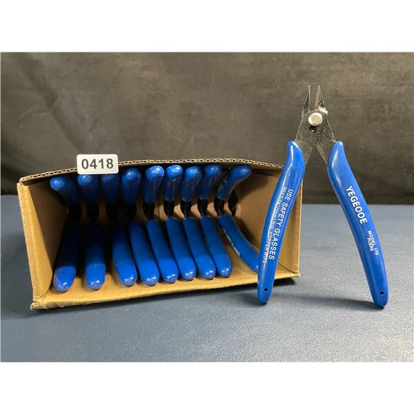10-Pack of Flush Wire Cutters/Side Cutter Nippers (5" Size) Suitable for Wire, DIY, Electronics; New