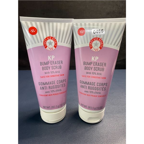 Lot of 2 FirstAidBeauty KP Bump Eraser Body Scrubs for Sensitive Skin (10oz) with 10% AHA - New