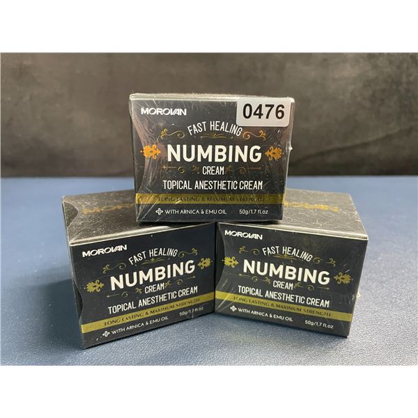 3 Boxes of Morovan Fast Healing Numbing Cream/Topical Anesthetic Creams (50g) New Sealed!