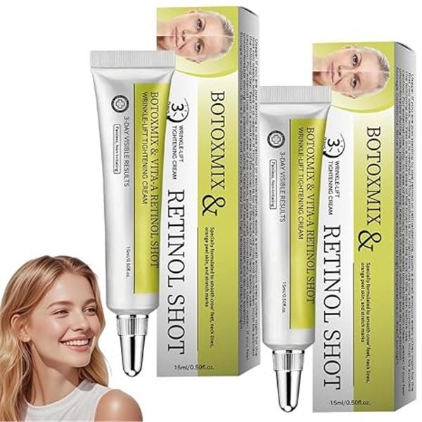 2-Pack of Botoxmix & Vita-A Retinol Shots (15ml) Wrinkle-Lifting/Skin Tightening - New Sealed